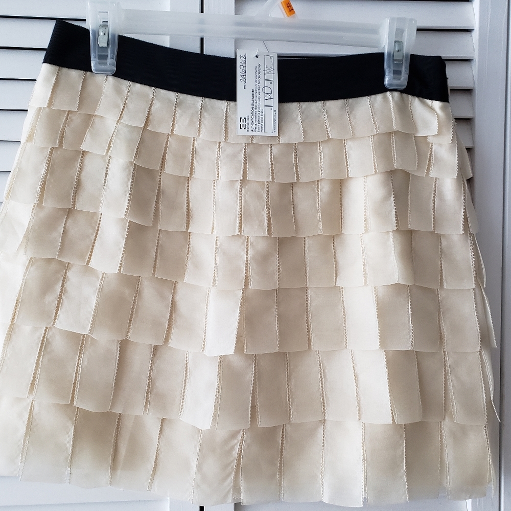 NWT J CREW MINI SKIRT SILK SIZE 2